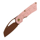 Tenable Goblin L B3016A1 closed view – rose gold anodized aluminum with amphibian-inspired geometric texture handle