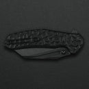 Critical Strike Shamu B510-BKBW VG10 folding knife, button lock detail