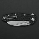 Critical Strike Shamu B510-BKSA VG10 folding knife, button lock detail