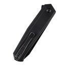 Kansept Integra T1042A2 – 3.63" Stonewashed 154CM Drop Point Blade, Black G10 Handle, Frame Lock – Designed by JK Knives