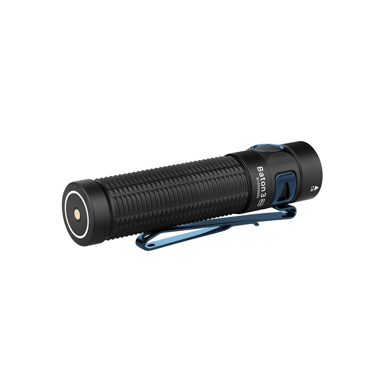 Olight Baton 3 Pro 1500 Lumen Rechargeable Flashlight - Black