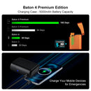 Olight Baton 4 Premium Orange 1300 Lumen Rechargeable EDC Flashlight w/ Charging Case