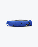 Benchmade Bugout 535 closed view – Blue Grivory handle