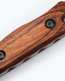 Benchmade Hidden Canyon Hunter 15017 stabilized wood handle detail