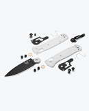 Benchmade Mini Bugout 533BK-1 white Grivory handle and component detail