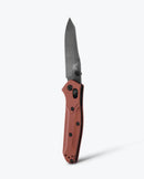 Benchmade Mini Osborne 945BK-03 front view, 2.92 inch CPM-MagnaCut DLC Battlewash reverse tanto folding knife