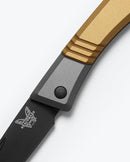 Benchmade 315BK-01 Successor 2.56" M390 Drop Point Slip-Joint Folding Knife – Burnt Brass Aluminum Handle