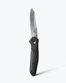 Benchmade 940-1 Osborne BCM-940-1 CPM-S90V satin reverse tanto folding knife with carbon fiber handle, open front view