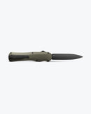 Benchmade Autocrat 3400BK-1 open position showing black coated S30V dagger blade