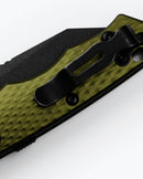 Benchmade Full Immunity 290BK-2 woodland green aluminum handle detail