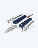 Benchmade Lowden 491 Crater Blue Folding Knife M390 Steel, AXIS® Lock