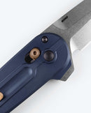 Benchmade Lowden 491 Crater Blue Folding Knife M390 Steel, AXIS® Lock