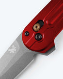 Benchmade Lowden 491GY-01 Folding Knife M390 Spear-Point, Phoenix Red Aluminum