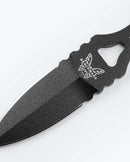 Benchmade Mini SOCP 173BK blade detail - double-edge 440C dagger