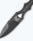 Benchmade Mini SOCP Dagger 177GY – 1.66" 440C Spear-Point Fixed Blade (Tungsten Grey)
