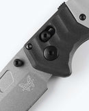 Benchmade PSK 593GY-02 3.44" Elmax Drop-Point Assisted Folding Knife Tempest Gray Grivory Handle