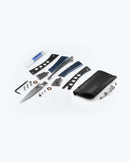 Benchmade Successor™ 315 – 2.56" M390 Drop Point Blade – Crater Blue & Ash Gray Aluminum Handle – Slip Joint Folder