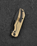 Bestech Mini Taipan BT2603B black PVD titanium pocket clip and backspacer detail