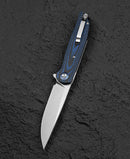 Bestech ASCOT BG19C closed view – 4.92 inch closed length, carbon fiber G10 interlayer, steel clip