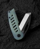 Bestech EXPLORER BG37C blade detail – 2.87 inch D2 satin+black stonewash dual finish