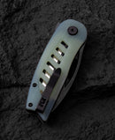 Bestech EXPLORER BG37C spine detail – 0.138 inch blade thickness, black stonewash finish