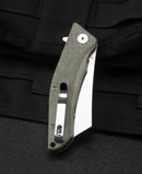 Bestech CUBIS BG42B spine detail – Liner Lock, D2 blade thickness 0.138″