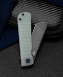 Bestech TITAN BG49A-4 blade detail – D2 tool steel with black stonewash finish