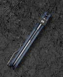 Bestech Glok BG55B blade detail – 14C28N Satin drop point edge