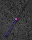 Bestech Glok BG55D open position – 3.54" Satin blade deployed, Purple G10