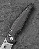 Bestech Snakebird BG58C closed view – Black G10 handle, Satin clip