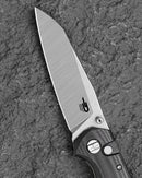 Bestech Snakebird BG58C open position – Stonewash+Satin two-tone sheepsfoot blade