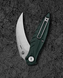 Bestech Mantidae BG60E spine detail – 14C28N stonewash finish, jimping on spine