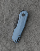 Bestech Toddler BG64E closed view – blue G10 handle, 4.264" closed length, black PVD clip