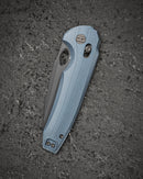 Bestech Noctar BG66E Blue Gray G10 scales – textured grip, Bar Lock handle