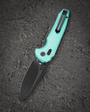 Bestech Noctar BG66F closed view – mint green G10 handle, 5.15" closed length