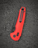 Bestech Noctar BG66G open position – Bar Lock engaged, 3.71″ Black Stonewash blade