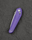 Bestech Mothus BG67C blade detail – 14C28N Stonewash + Satin, thumb disk deployment