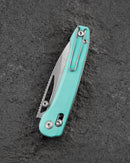 Bestech Cobber BG68B blade detail – 14C28N stonewash flats and satin bevels two-tone finish