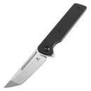 Tenable Anomaly T2038T1 – 3.14" Stonewashed Nitro-V Tanto Blade, Black G10 Handle with Liner Lock
