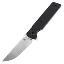 Tenable Anomaly T2038A1 – 3.14" Stonewashed Nitro-V Drop Point Blade, Black G10 Handle with Liner Lock