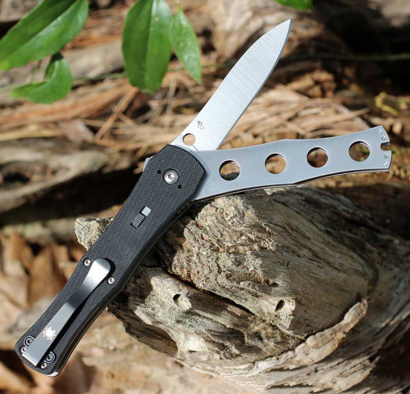 Spyderco JaniSong – 3.28" Satin CPM-S30V Spear Point Blade, Black G-10 Handles – C191GP