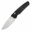 Tenable Raven T2109V4 – 3.14" Stonewashed 14C28N Drop Point Blade, Black G10 Handle, Crossbar Lock – Designed by Black Bird Blades