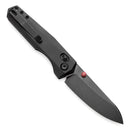 Tenable Beaver T1105V5 – 3.44" Blackwash Nitro-V Drop Point Blade, Black Anodized Aluminum Handle with Crossbar Lock