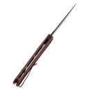 Tenable Kratos T1024A1 – 3.79" Nitro-V Blackwash Drop Point Blade, Black & Red G10 Handle, Liner Lock – Designed by Ostap Hel