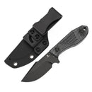 Tenable Tiny Dancer G014A4 – 3.17" Blackwash D2 Drop Point Blade, Black Micarta Handle, Fixed Blade EDC Knife – Designed by JB Stout
