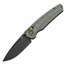 Tenable Raven T2109V5 – 3.14" Blackwashed 14C28N Drop Point Blade, Green Micarta Handle, Crossbar Lock – Designed by Black Bird Blades