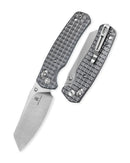 Bestechman Cicada's Wing BMK06-S-1 front view – 3.15" 10Cr15MoV Satin, Stainless Steel Grey PVD, B-Lock