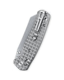Bestechman Cicada's Wing BMK06-S-5 blade detail – 3.15" 10Cr15MoV Stonewash, Stainless Steel Mirror Polish, B-Lock