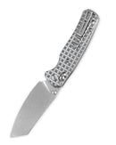 Bestechman Cicada's Wing BMK06-S-5 open position – 3.15" 10Cr15MoV Stonewash, Stainless Steel Mirror Polish, B-Lock