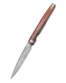 Bestechman LANZA BMK14-D-3 closed view – rosewood handle scales, deep carry clip